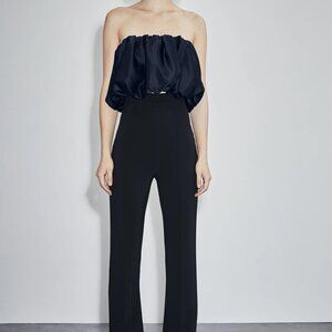 ET Ochs Michelle Scrunchie Crop Top Midnight Blue Size L